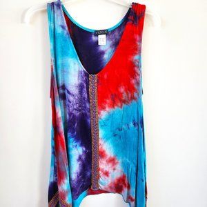 Venus brand XL colorful tie dye sleeveless shirt.